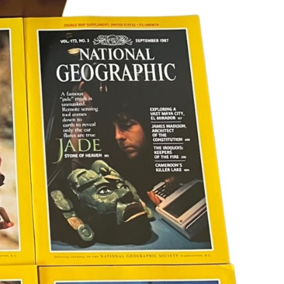1987 (July-Dec) NATIONAL GEOGRAPHIC 6 Magazines With Faux Leather Slip Cover - Picture 6 of 13